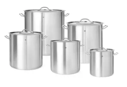 Korkea Teräskattila Kannella Budget Line - Kattilat - H834404 - 1